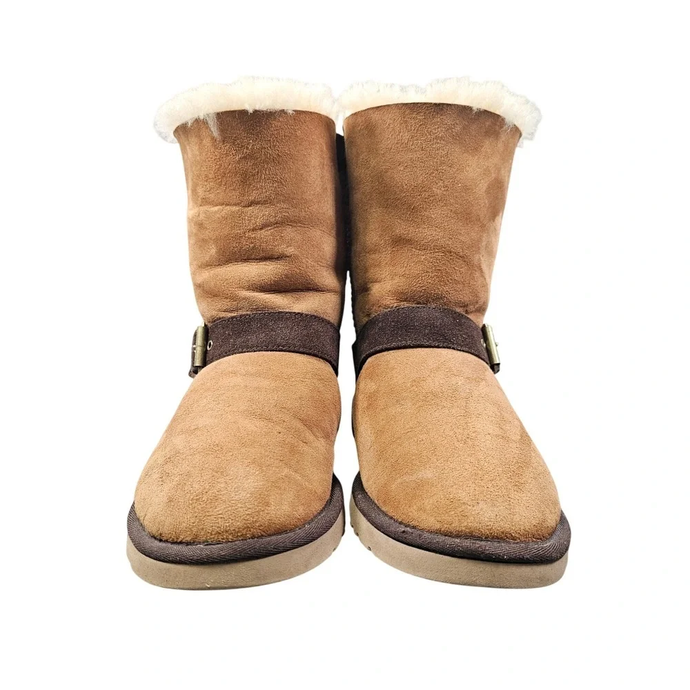 UGG Australia Blaise Womens Size 8 Classic Shearling Zip Boots 1003888 Chestnut